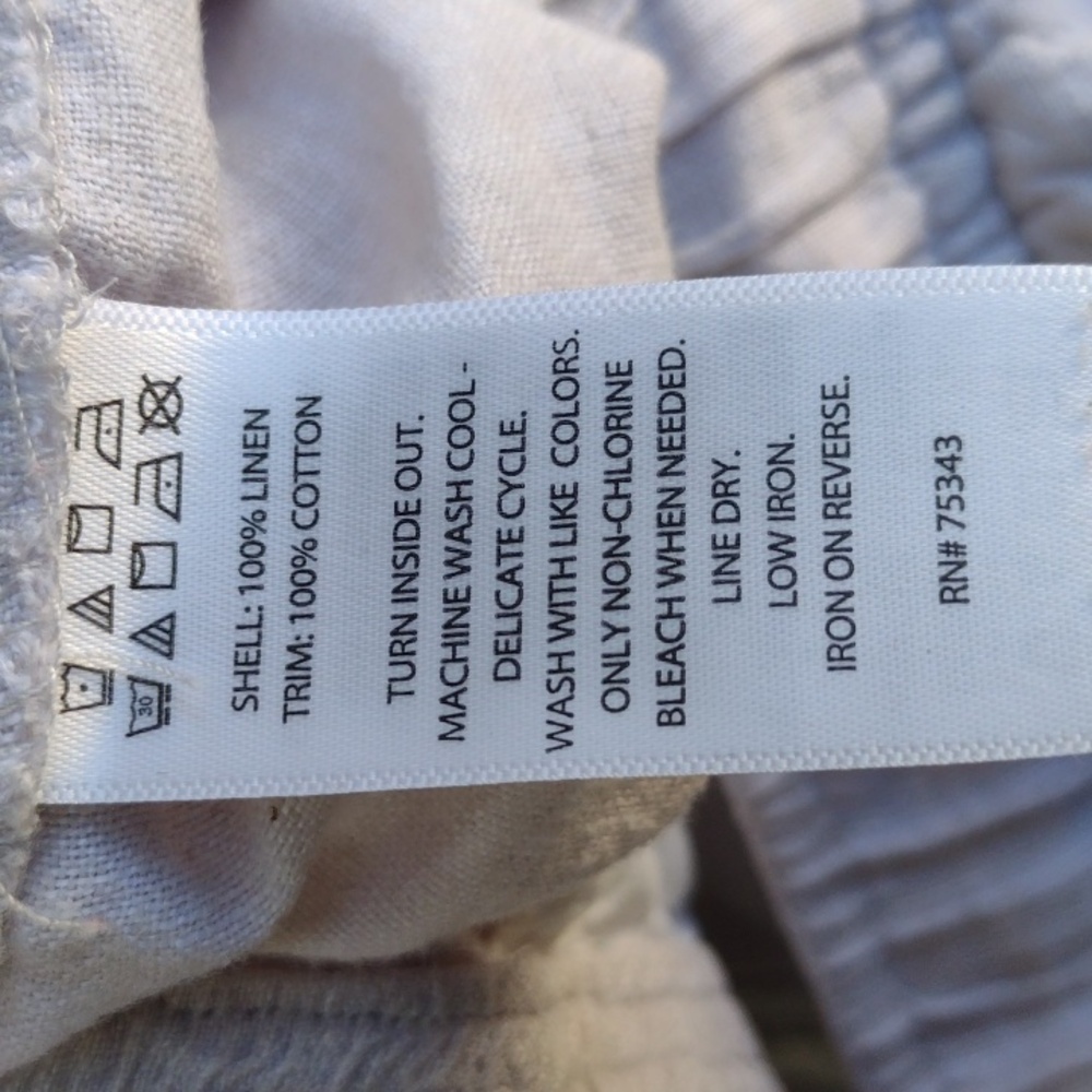 Flawed JNY Light Gray Linen Pants L - Picture 10 of 10